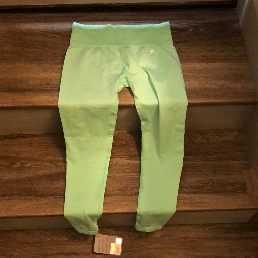 NWT Medium Gymshark Seamless leggings Lime Green